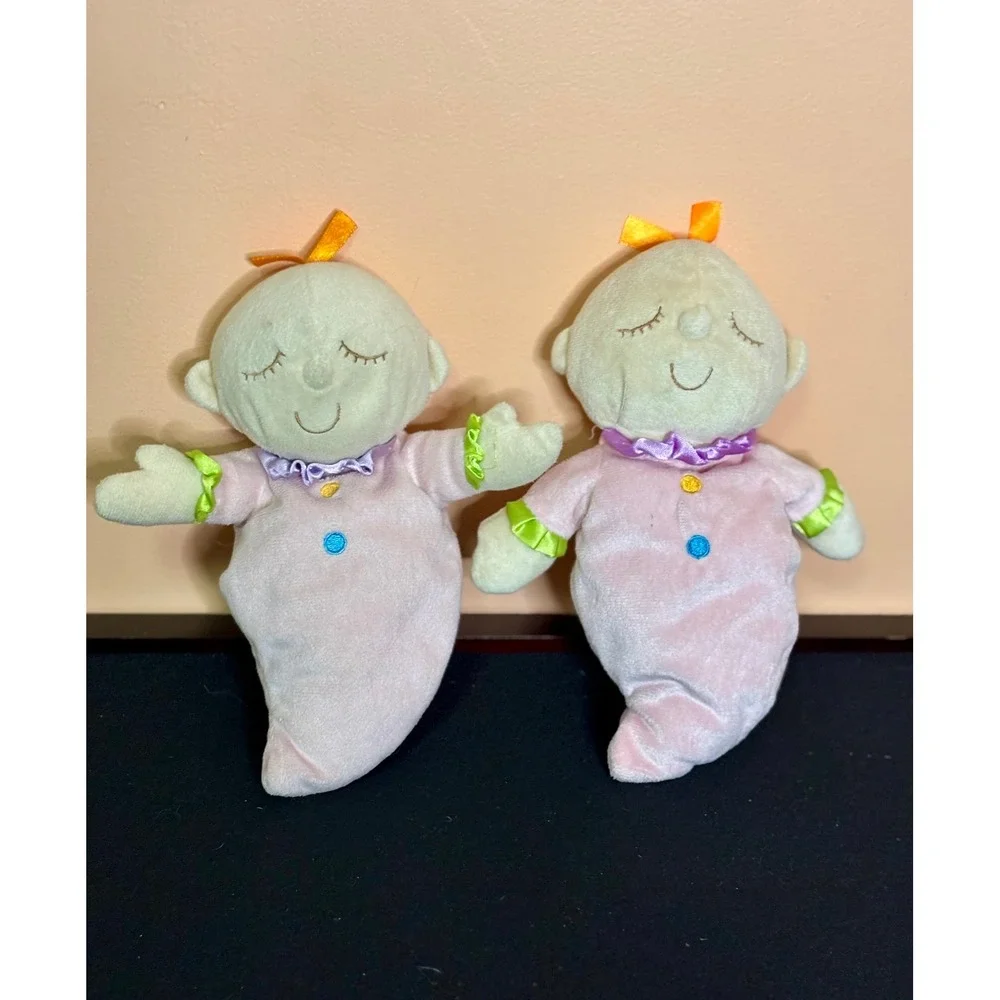 Manhattan Toy Sweet Pea Lullaby Lulu Plush Baby Doll in Pod Set of 2 Twins